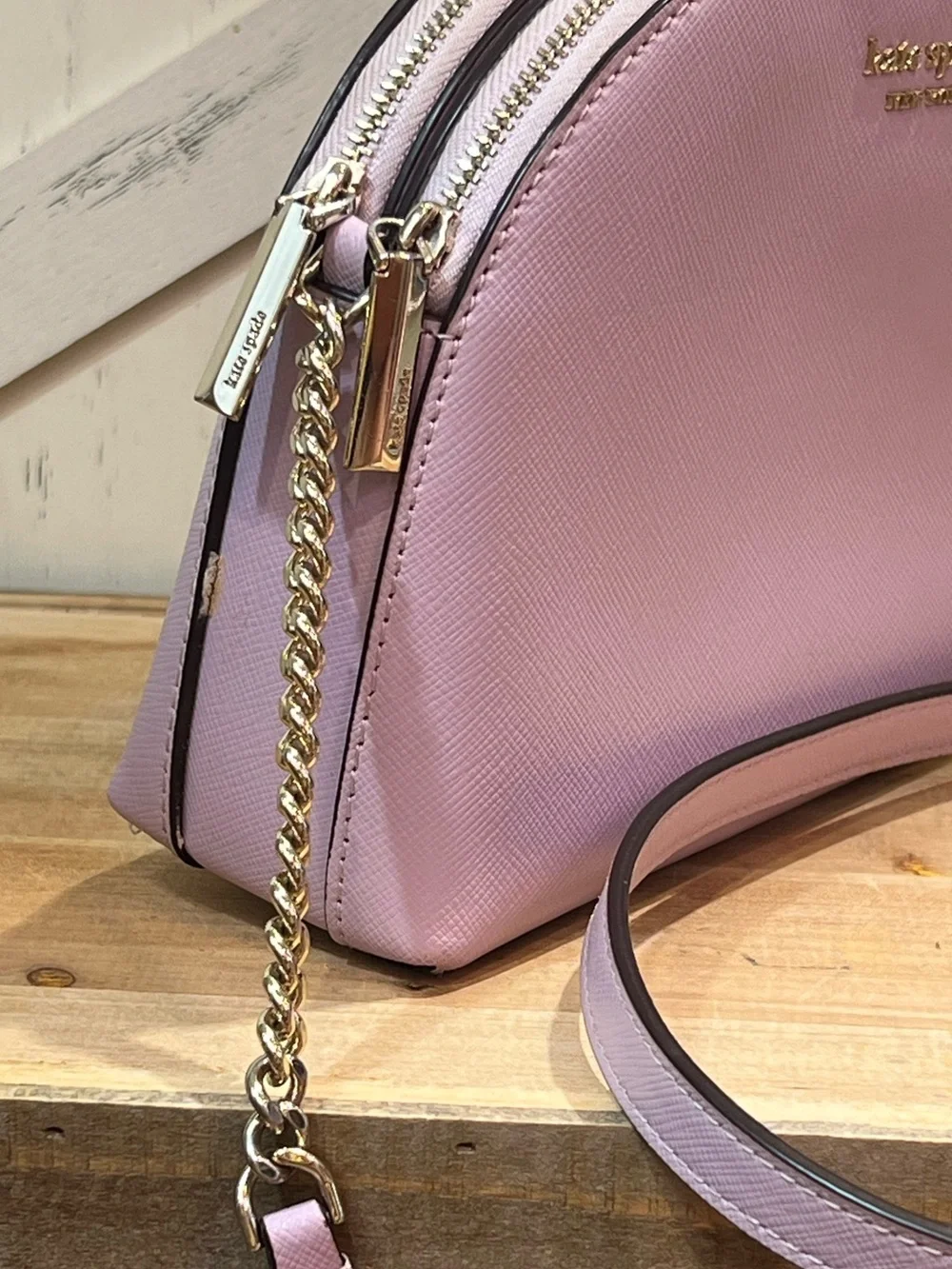 Kate Spade New York Spencer Double Zip Dome Lilac Crossbody